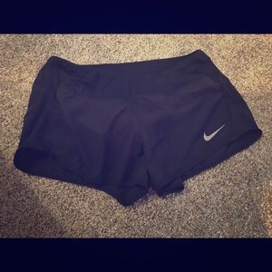 Nike crew “dri-fit” black running shorts M